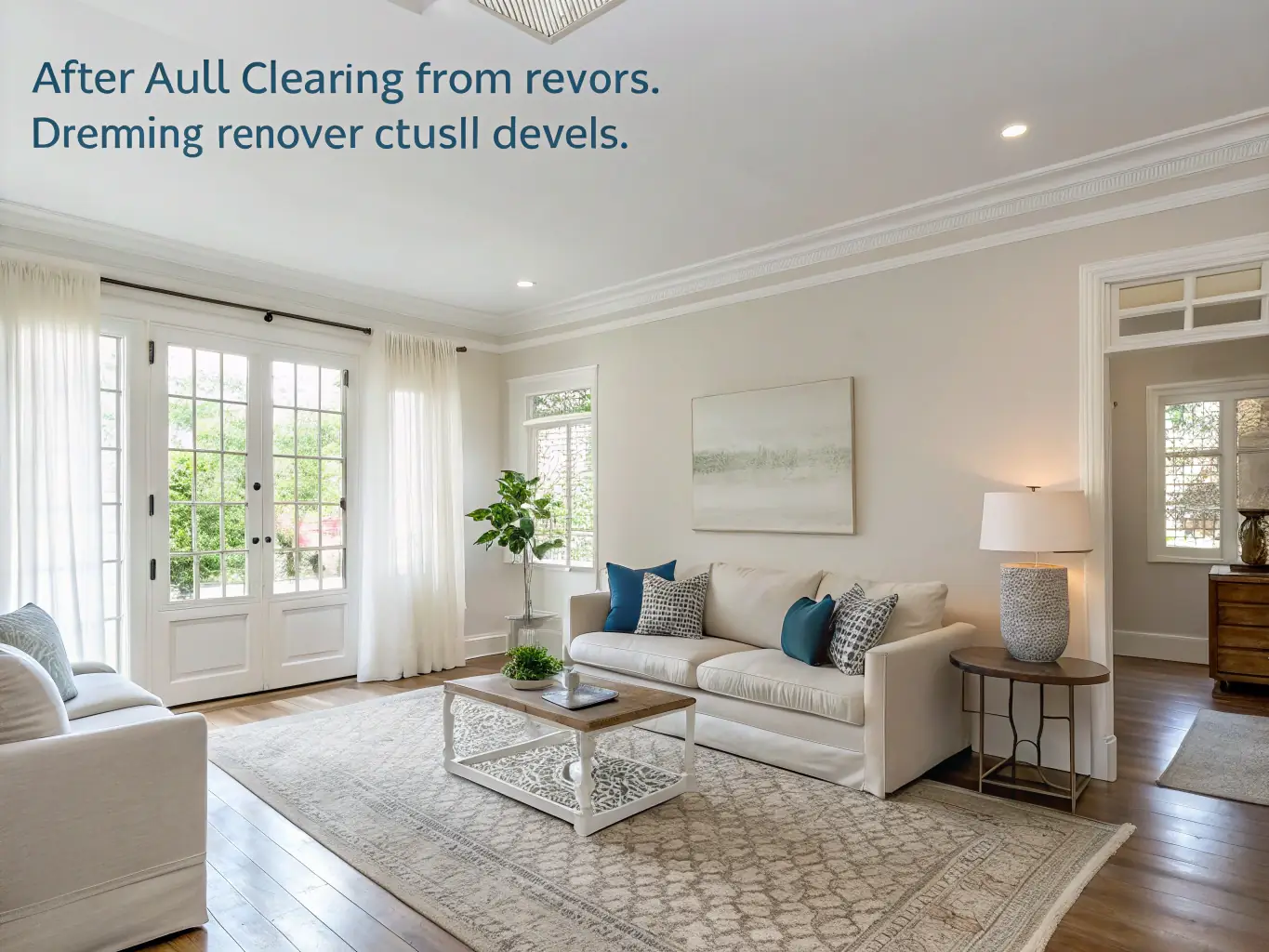 A newly renovated room free of dust and debris after an after builders cleaning service, highlighting the attention to detail in removing construction residue.